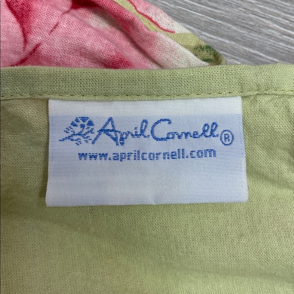 April Cornell 100% Cotton Garden Floral Ruffle Tiered Pocket Kitchen Apron - Picture 15 of 16